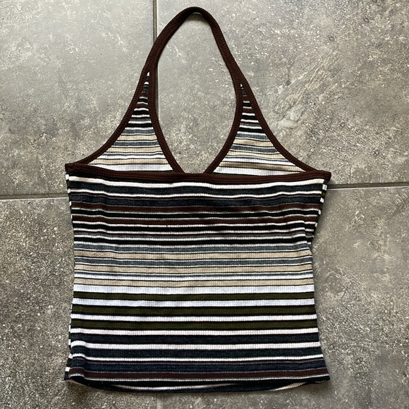 Vintage Striped Halter Top Size S-M - Picture 5 of 7